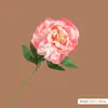 Nova Flor Artificial Peônia Luyuan de Tecido de Seda com Haste Única para Decoração de Casa e Casamento, Flor Artificial Realista de Alta Qualidade no Atacado