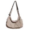 Bolso bandolera de lona lavada para hombre, estilo japonés, marca de moda, bolso de hombro de gran capacidad, bolso bandolera de moda para estudiantes de color liso Ruiying para mujer