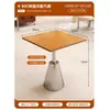 Cafetería estilo crema, tienda de té de leche, pastelería, mesas y sillas casuales, mesa cuadrada retro moderna para uso comercial