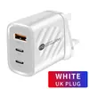 Cargador de teléfono móvil Doble C PD doble TIPO-C +1USB cabezal de carga multipuerto doble PDUSB cabezal de carga europeo y americano británico