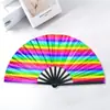 Abanico Láser Transfronterizo de 8 pulgadas, Abanico Plegable Láser Colorido, Abanico de Sonido para Actuación Estudiantil, Abanico de Kung Fu, Abanico Plegable Fácil de Abrir y Cerrar, Venta al por Mayor