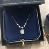 Collar de Plata Pura S999 con Circonita Cúbica Super Brillante para Mujer, Estilo Old Money, Lujo Ligero, Moda Exquisita, Diseño de Alta Gama, Cadena para Clavícula