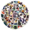 50-200 Adesivos de Gato Fofo com Olhos Grandes Desenho Animado Decoração de Skate Adesivos de Grafite à Prova d'Água Materiais para Diário