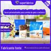 Ração para Gatos, Ração para Cachorros, Saco de Embalagem para Pet Food, Saco com Fecho Zíper de Selagem Oito Lados, Saco de Selagem com Folha de Alumínio para Liofilizados