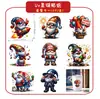 Pegatinas de Cristal Navideñas Papá Noel Pegatinas de Transferencia UV Impermeables Dibujos Animados Estereoscópicos Pegatinas para Tazas Navideñas