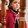 Casaco para Meninas, Jaqueta Grossa de Lã para Crianças Maiores, Roupa Vermelha de Outono e Inverno para Bebês, Novo Modelo 2026 Roupa Nova de Ano Novo para Meninas