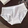 Ropa Interior Dulce de Algodón Puro para Mujer, Algodón con Entrepierna Antibacteriana Estudiante de Cintura Media Sin Costuras Suave y Cómoda Bragas para Mujeres Jóvenes Estilo Nuevo