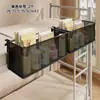 Cesta colgante para mesita de noche de dormitorio, estante de almacenamiento para barandilla de cama para productos de cuidado de la piel y cargadores, porta pañuelos, marcadores y teléfono para la oficina