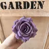 Flor Artificial Rosa com Pétalas Enroladas 12 Cores Cabeça de Flor Falsa Flores Artificiais de Alta Qualidade Decoração de Parede de Flores para Casamento Diâmetro 9cm Fabricante de Flores Artificiais