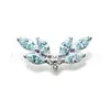 Brincos de asa de anjo de titânio F136 com zircônia, joias para piercing de liga de titânio G23, tarrachas de osso da orelha, tarrachas ear cuff, tarrachas de lábio