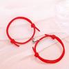 Europa y Estados Unidos nuevo brazalete de pareja de atracción magnética de amor de aleación simple un par de cuerda de mano para hombre y mujer joyería para comercio exterior