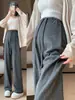 Pantalones de maternidad de pierna ancha talla plus para primavera y otoño, pantalones casuales con soporte para el vientre, nuevos pantalones de maternidad holgados y cómodos 2026