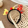 Diadema Creativa Linda de Año Nuevo con Palo Retorcido Diadema de Danza del León Pasador de Año Nuevo para Niños Diadema para Actividad de Nochevieja para Niñas