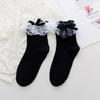 Calcetines para Mujer Estilo Japonés Calcetines Lolita Calcetines Cortos Encaje Blanco Calcetines Media Pantorrilla Chica Suave Estilo Japonés Lolita Retro Calcetines de Mujer