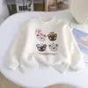 Sudadera con Forro de Felpa para Niña Otoño e Invierno Nueva Ropa de Invierno Estilo Coreano Estilo Occidental Ropa Casual Trendy Gruesa para Niños Pequeños y Medianos Niña Pequeña