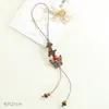 Colgante de bolso de dibujos animados vintage con diseños de ciervo, mariposa, estrella y cachorro, accesorio artístico de cuentas versátil y único