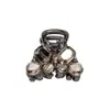 Presilha de Cabelo Borboleta de Cristal Pequena Garra Toque de Luxo Para Cabelos Finos Presilha Lateral Franja Penteado de Princesa Moda Mini Presilha Superior