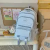 Mochila nueva y elegante estilo cielo estrellado, dulce, estilo universitario, con alto atractivo estético para estudiantes de secundaria y preparatoria, con correas anchas para los hombros.