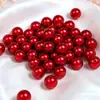 Contas soltas de imitação de pérola de vidro em cores de macaron com furos passantes, pérolas falsas redondas para acessórios de pulseira e colar DIY atacado