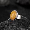 Anillo de plata de ley Yilu S925 con diseño de cera de abejas, estilo retro, sencillo, con forma de huevo, neutral, elegante, a la moda, combinable con todo.