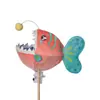 Festival de Mitad de Otoño Lámpara de Pez Graffiti Creativo Materiales DIY para Manualidades Infantiles Linterna en Blanco Pez Linterna Luz Linterna Mini
