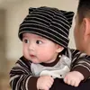 Gorro de Gato Rayado para Niños Otoño e Invierno Cálido Engrosado Cortavientos Pullover Gorro de Propietario Niños Niñas Bebé Gorro de Piel de Melón