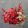 Novo Arranjo Grande de Chão para Casamento Banquete de Noivado Flor Artificial de Seda Acabado Arranjo Floral Decorativo Corredor Arte Floral para Casamento