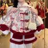 Traje de Niña Ropa de Invierno Estilo Chino Festivo Año Nuevo Traje Tang Traje Han Vestido para Bebé de Un Año Semana de Agarrar Vestido de Feliz Año Nuevo