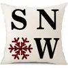 Juego de Fundas de Almohada Transfronterizas para Navidad Europea y Americana, Funda para Cojín de Sofá de Sala de Estar, Funda para Almohada de Cintura con Reno Papá Noel Árbol, Suministro de Fábrica