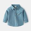 Camisas Exteriores de Colores Candy para Niños, Camisas de Manga Larga Modernas para Primavera y Otoño, Camisas Delgadas de Manga Larga Casuales Suaves para Niños y Niños de Mediana Edad