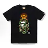 Suministro Mayorista Transfronterizo de Marca de Moda, Dropshipping de Comercio Exterior, Camiseta de Manga Corta Pesada Bape Cabeza de Mono Tiburón 230g 30