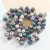 Acessórios para Joias DIY Forno de Galvanoplastia Contas Redondas de Cerâmica Acessórios para Pulseira de Roupa Contas com Furo Grande Material para Pulseira de Contas Soltas