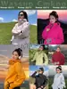Chaqueta roja de tres en uno para exteriores para mujer, adecuada para primavera, otoño e invierno, desmontable, impermeable, cortavientos, abrigo de hombre, adecuado para personas menudas, chaqueta de senderismo