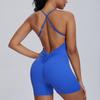 Macacão Esportivo Sexy Europeu e Americano com Suspensório All-In-One Casual para Corrida, Levanta Bumbum, Roupa de Fitness, Justo, Emagrecimento, Roupa de Yoga