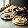 Plato Plano de Cerámica para Uso Doméstico Japonés Plato para Bistec Plato para Comida Occidental Plato para Pasta Plato Redondo para Sashimi Plato para Desayuno Vajilla para Restaurante Comercial