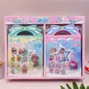 Novos Adesivos de Pintura com Água Desenho Animado para Crianças, Adesivos de Água Cristal 3D Fofos, Adesivos Guka para Diário DIY