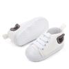 Sapatos Macios Antiderrapantes para Bebê Primavera e Outono 0-1 Ano Sapatos para Bebê Menino Lado Ursinho Sapatos para Criança Pequena Sapatos de Lona 2726