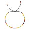 Pulsera de Color Bohemio de Celebridad de Internet Transfronteriza Pulsera Delgada de Cuentas de Arroz Pulsera de Cuentas de Color Mezclado Ins Pulsera de Pareja