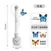 Caña de juguete para gatos con ventosa eléctrica, diseño de mariposa, modo de juego automático, se puede sostener en la mano o adherir a superficies, venta al por mayor de fabricante de juguetes para gatos