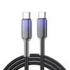 Cabo de Dados Trançado Rápido 65W Cristal de Gelo Gradiente Adequado para Apple Huawei Tipo-C Cabo de Dados Cabo de Carregamento Pd27W
