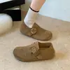 Sapatos Casuais Femininos Bico Diviso Novo Estilo 2026 Solado Macio Retrô Francês Casuais Simples Outono Couro Macio Bico Redondo Slip-on