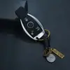Chaveiro Tecido de Couro Vintage com Pingente de Letra Alvo, Chaveiro de Carro Unissex, Atacado em Estoque