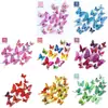 Adesivos de Borboleta Simulada Estéreo 3D Ímãs Criativos para Geladeira Adesivos de Parede Adesivos para Decoração de Parede de Quarto, Sala