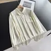 2026 Nueva Camisa de Seda Brillante Casual Color Sólido Cárdigan de Seda de Morera Capa Base Venta al por Mayor H06CT86030