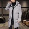 Nuevo abrigo acolchado de algodón de longitud media engrosado para hombre 2023 abrigo acolchado de algodón de moda estilo coreano de invierno abrigo acolchado de algodón largo cálido para hombre