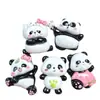 Accesorios de pegamento de crema DIY de panda de dibujos animados para pinzas de pelo, colgantes, hebillas de zapatos, accesorios de resina para almacenamiento de refrigerador hechos a mano