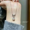 Venta al por mayor de fabricante Sello Rojo Pequeño Espuma de Agua Natural Colgante de Calabaza de Jade Mariposa Plata S925 Incrustada Nuevo Estilo Chino de Alta Gama para Mujer