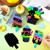 Arte Graffiti Helado Rasca y Pinta Estudiante Divertido Material de Arte Papel de Dibujo para Practicar Pintura Rasca Infantil Creativa