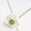 Regalo del Día del Maestro Flor Artificial de Amapola Hilo Crochet Ramo Adorno Venta al por Mayor Flor de Hilo Tejido Flor Artificial