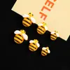 Accesorios Pequeños de Resina de Animal Abeja de Dibujos Animados Brillantes Hechos a Mano DIY Pegamento de Crema Funda de Teléfono Imán de Refrigerador Accesorios de Decoración